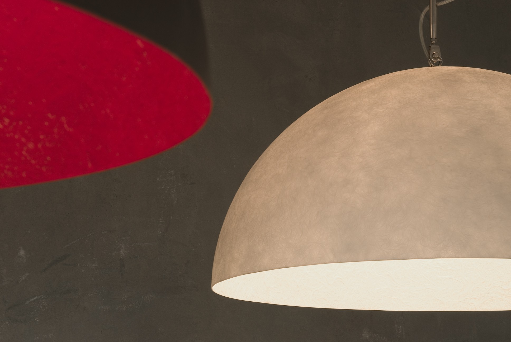 Suspension contemporaine Mezza luna Ø70cm Blanc moderne Suspension contemporaine Mezza luna Ø70cm Blanc moderne