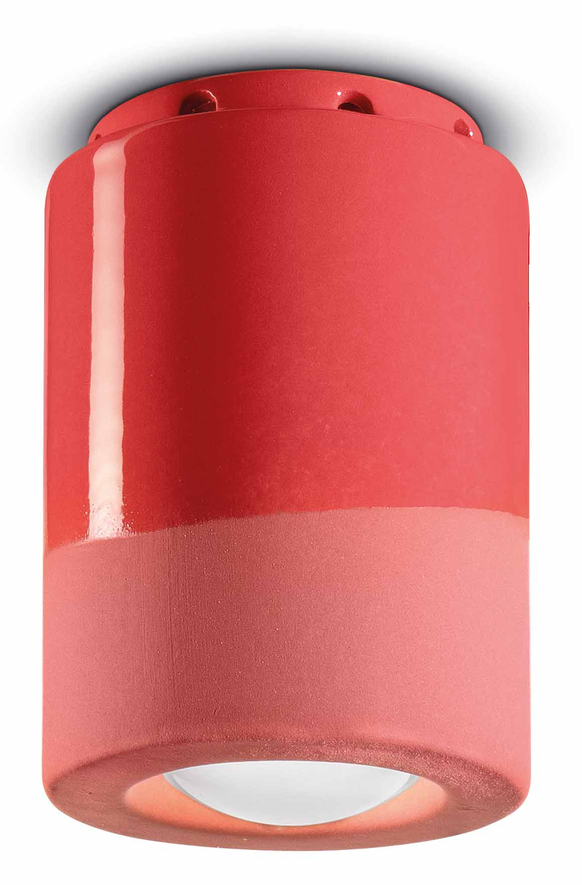 Plafonnier cylindrique PI en céramique mate et brillante en 6 coloris par Ferroluce Plafonnier cylindrique PI en céramique mate et brillante en 6 coloris par Ferroluce