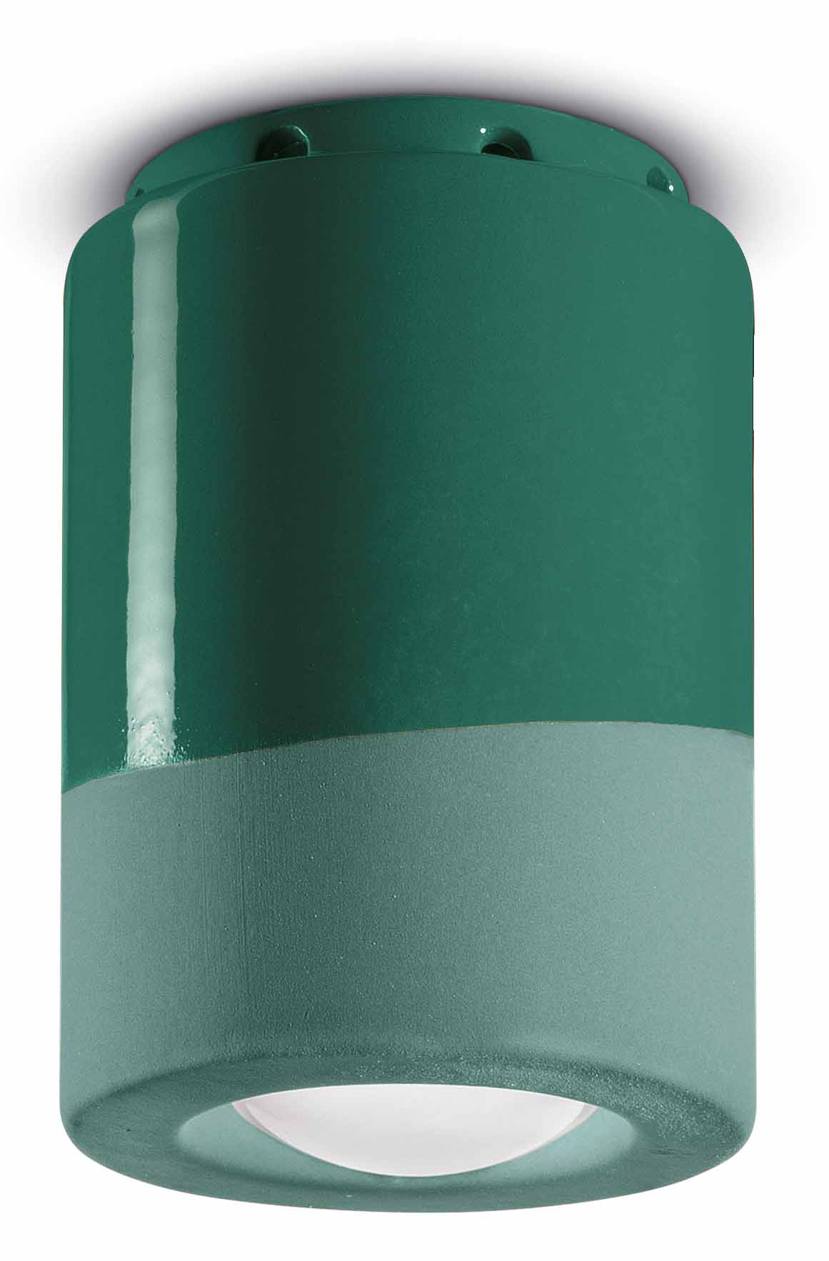 Plafonnier cylindrique PI en céramique mate et brillante en 6 coloris par Ferroluce Plafonnier cylindrique PI en céramique mate et brillante en 6 coloris par Ferroluce