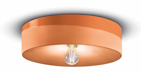 Plafonnier rond PI en céramique Ø40 cm mate et brillante en 6 coloris par Ferroluce