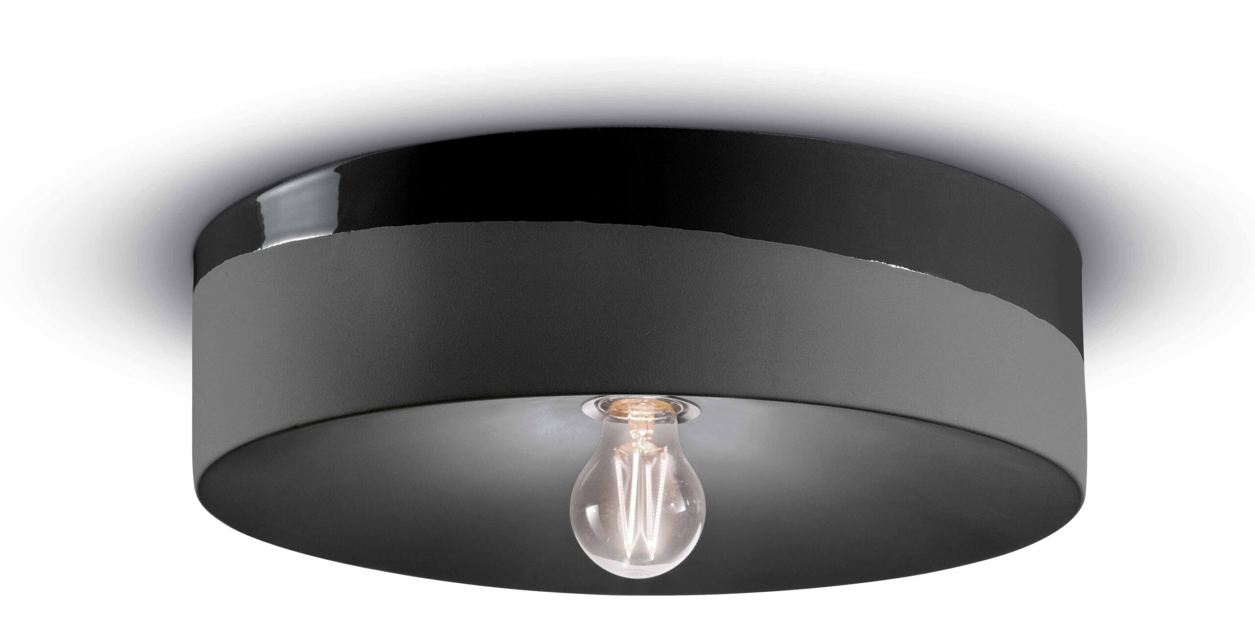 Plafonnier rond PI en céramique Ø40 cm mate et brillante en 6 coloris par Ferroluce Plafonnier rond PI en céramique Ø40 cm mate et brillante en 6 coloris par Ferroluce