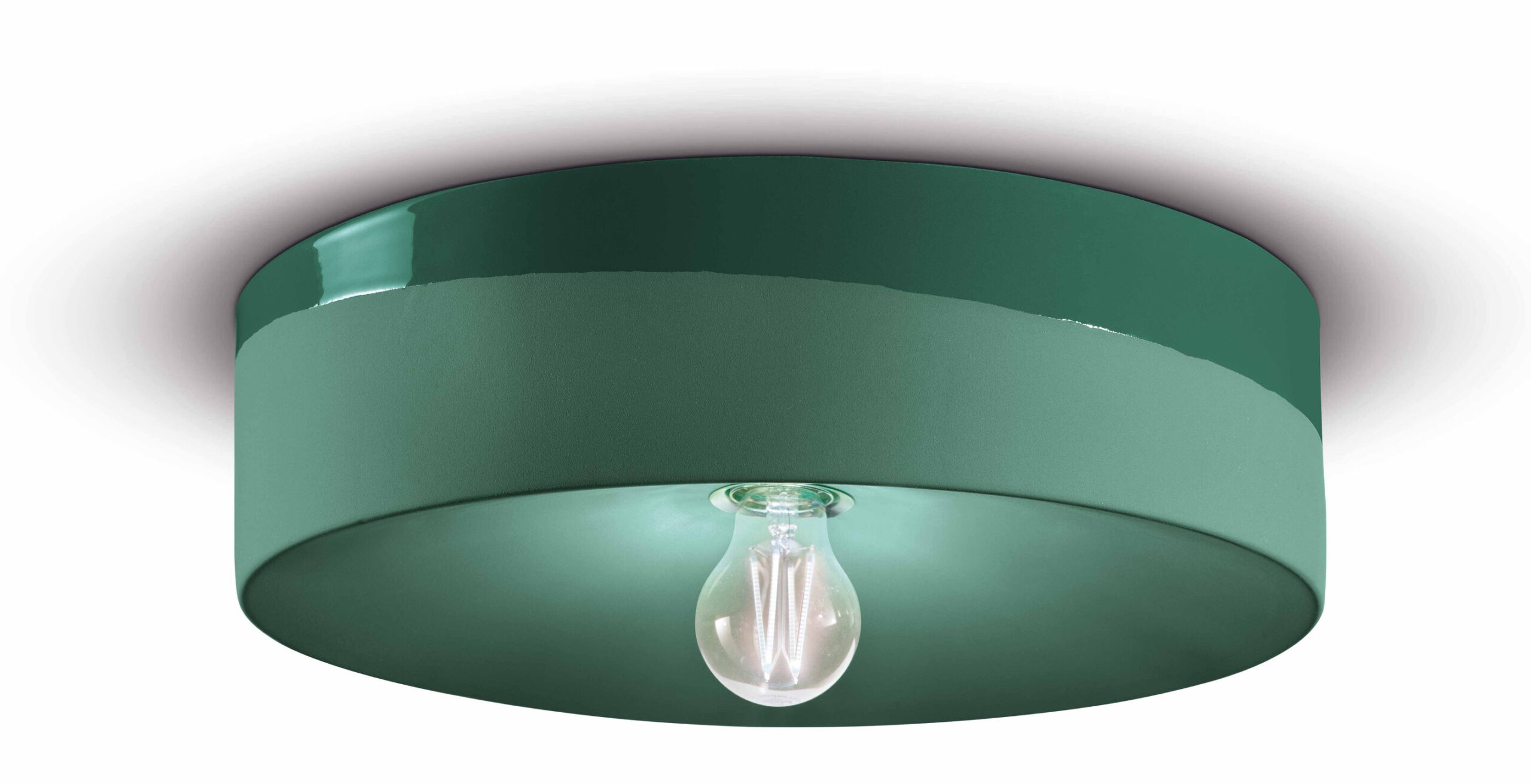 Plafonnier rond PI en céramique Ø40 cm mate et brillante en 6 coloris par Ferroluce Plafonnier rond PI en céramique Ø40 cm mate et brillante en 6 coloris par Ferroluce
