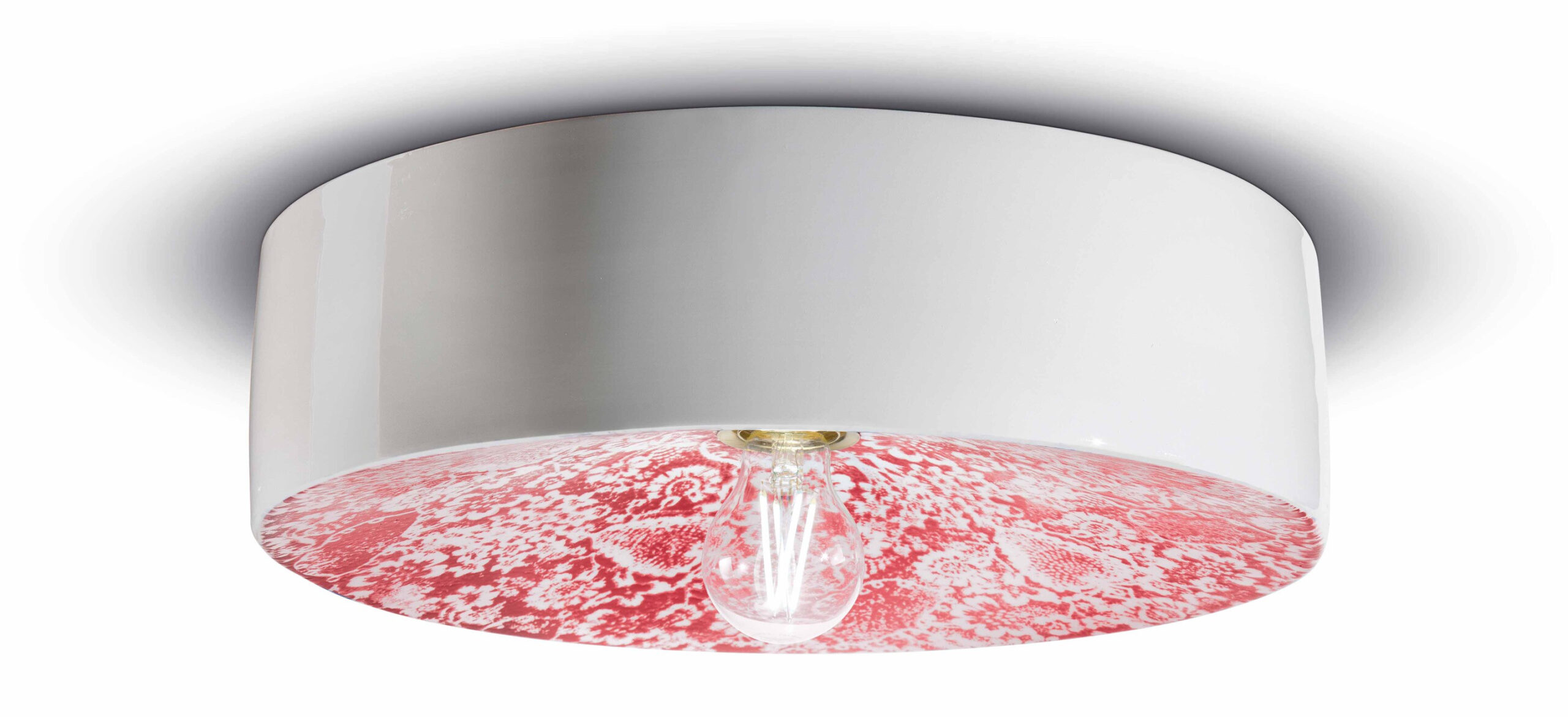 Plafonnier rond PI en céramique Ø40 cm mate et brillante en 6 coloris par Ferroluce Plafonnier rond PI en céramique Ø40 cm mate et brillante en 6 coloris par Ferroluce