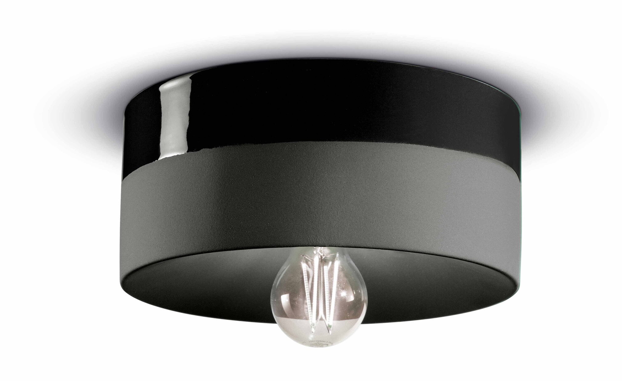 Plafonnier rond PI en céramique Ø25 cm mate et brillante en 6 coloris par Ferroluce Plafonnier rond PI en céramique Ø25 cm mate et brillante en 6 coloris par Ferroluce