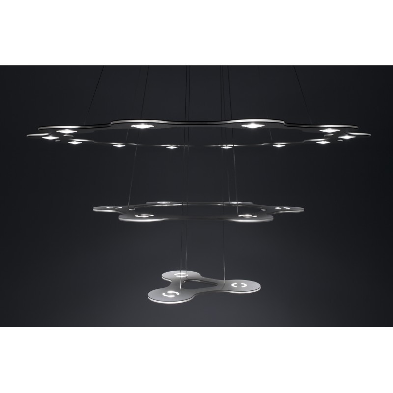 Suspension design Flat Saturn 3 Led par Villa Tosca Design pour Lumen center Italia Suspension Flat Saturn Led