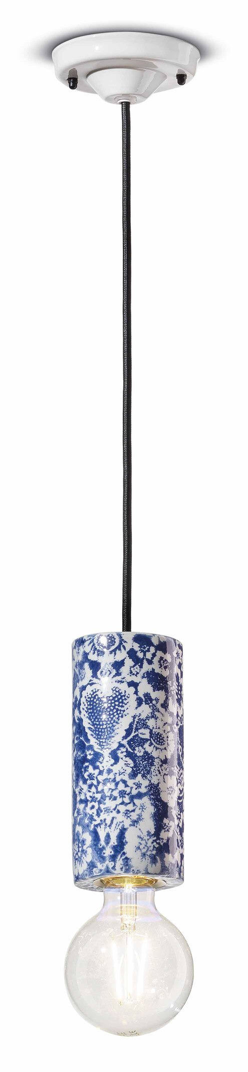 Suspension PI cylindre hauteur 18cm en céramique au design contemporain 6 coloris par Ferroluce Suspension PI cylindre hauteur 18cm en céramique au design contemporain 6 coloris par Ferroluce