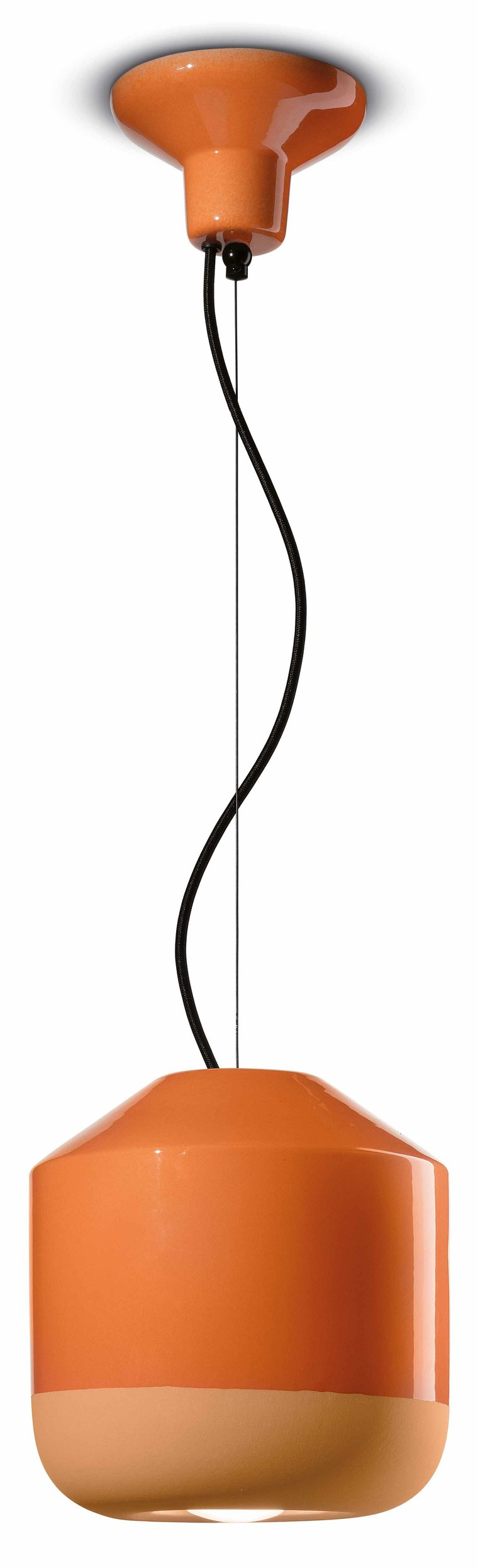 Suspension BELLOTA lanterne Ø24cm ou Ø35cm en céramique contemporaine en 4 coloris par Ferroluce