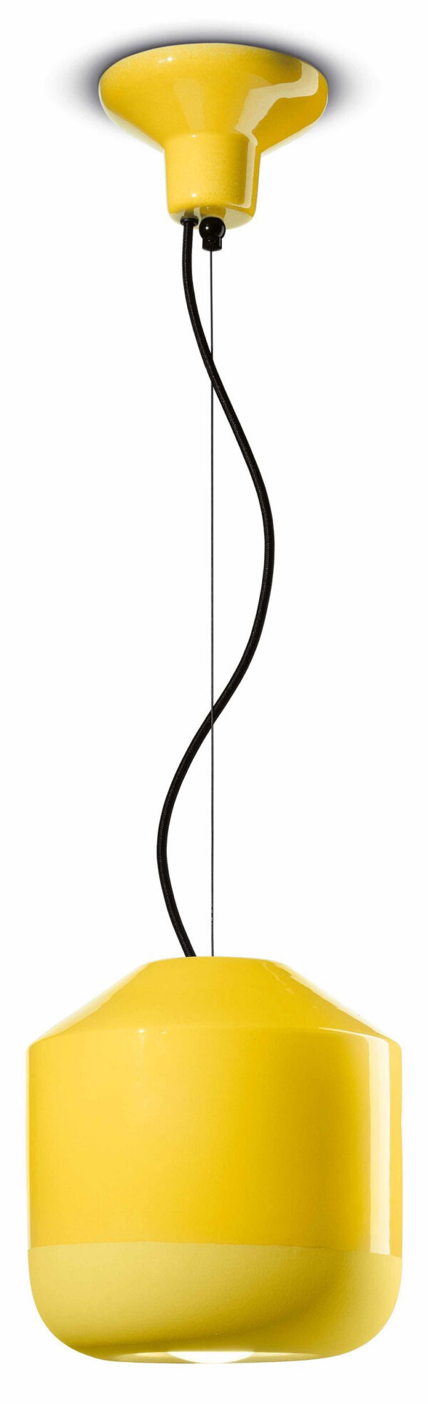Suspension BELLOTA lanterne Ø24cm ou Ø35cm en céramique contemporaine en 4 coloris par Ferroluce