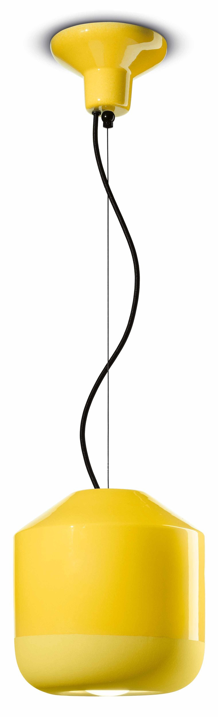 Suspension BELLOTA lanterne Ø24cm ou Ø35cm en céramique contemporaine en 4 coloris par Ferroluce