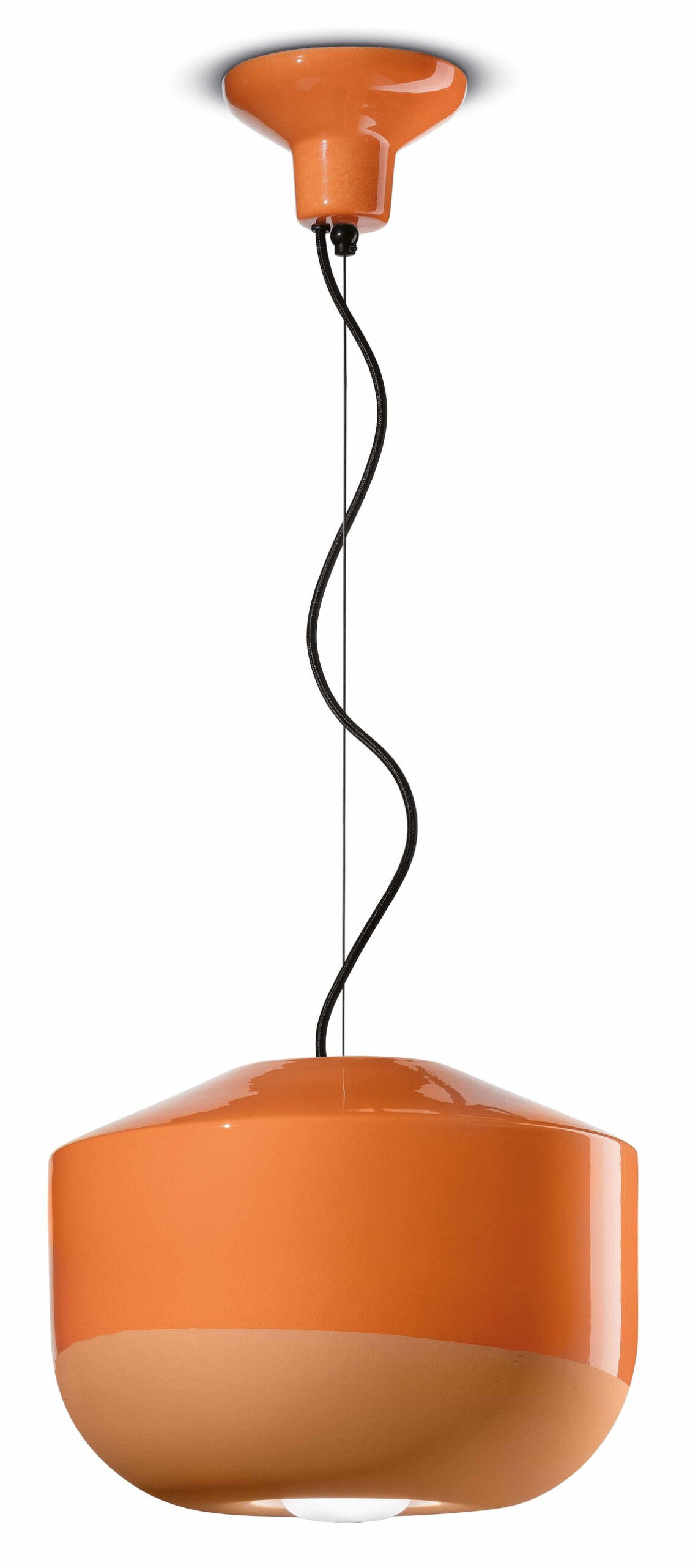 Suspension BELLOTA lanterne Ø24cm ou Ø35cm en céramique contemporaine en 4 coloris par Ferroluce Suspension BELLOTA lanterne Ø24cm ou Ø35cm en céramique contemporaine en 4 coloris par Ferroluce