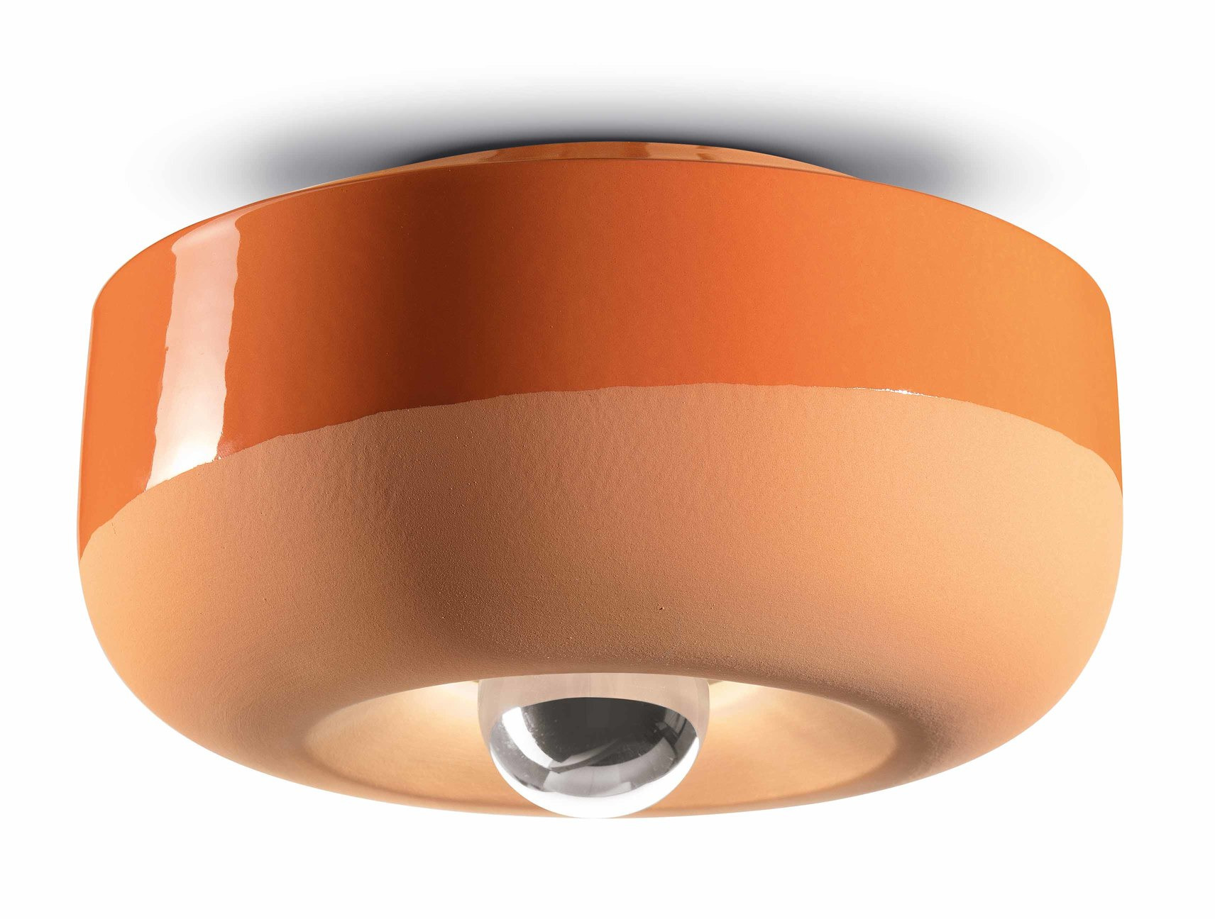 Plafonnier/applique BELLOTA rond Ø27,5cm en céramique contemporaine en 4 coloris par Ferroluce