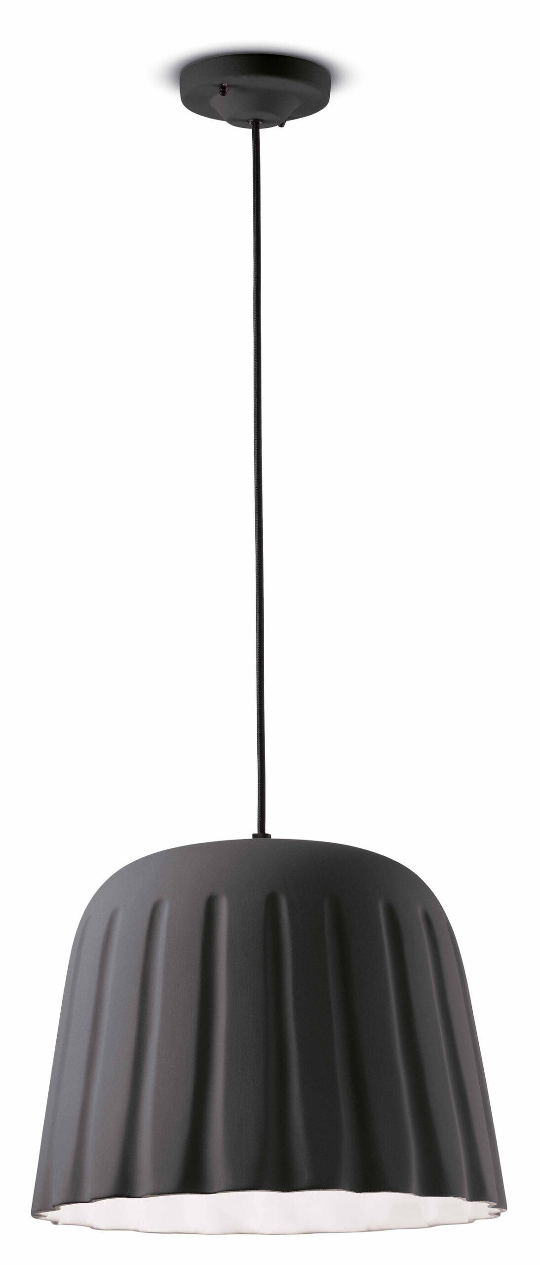 Suspension MADAME GRÈS Ø40cm en céramique plissée 2 tailles et 4 coloris par Ferroluce Suspension MADAME GRÈS Ø40cm en céramique plissée 2 tailles et 4 coloris par Ferroluce