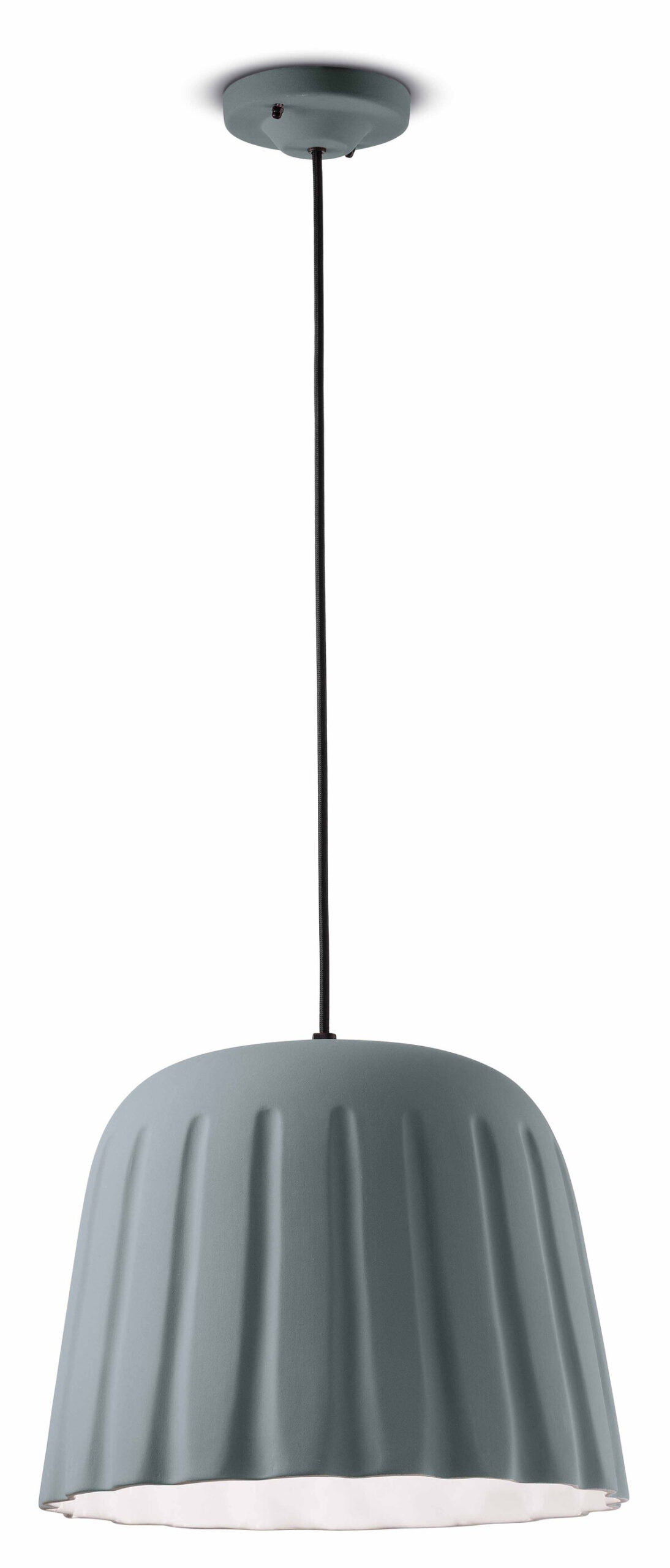 Suspension MADAME GRÈS Ø40cm en céramique plissée 2 tailles et 4 coloris par Ferroluce Suspension MADAME GRÈS Ø40cm en céramique plissée 2 tailles et 4 coloris par Ferroluce