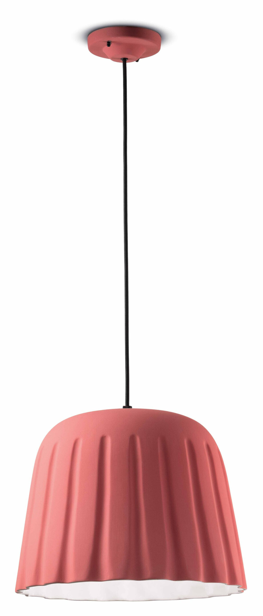 Suspension MADAME GRÈS Ø40cm en céramique plissée 2 tailles et 4 coloris par Ferroluce Suspension MADAME GRÈS Ø40cm en céramique plissée 2 tailles et 4 coloris par Ferroluce