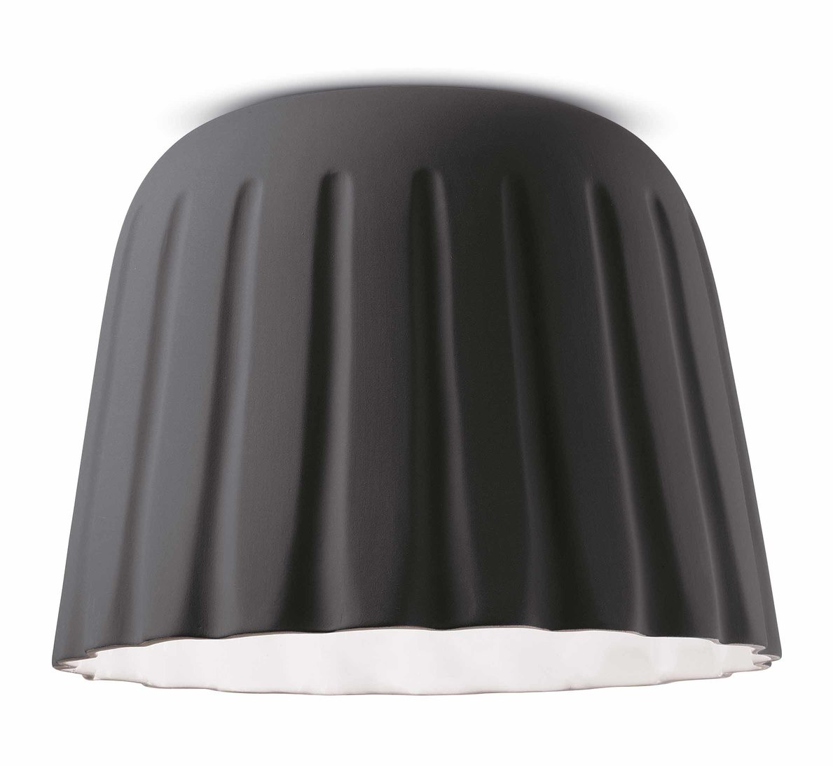 Plafonnier MADAME GRÈS Ø40cm en céramique plissée 2 tailles et 4 coloris par Ferroluce Plafonnier MADAME GRÈS Ø40cm en céramique plissée 2 tailles et 4 coloris par Ferroluce