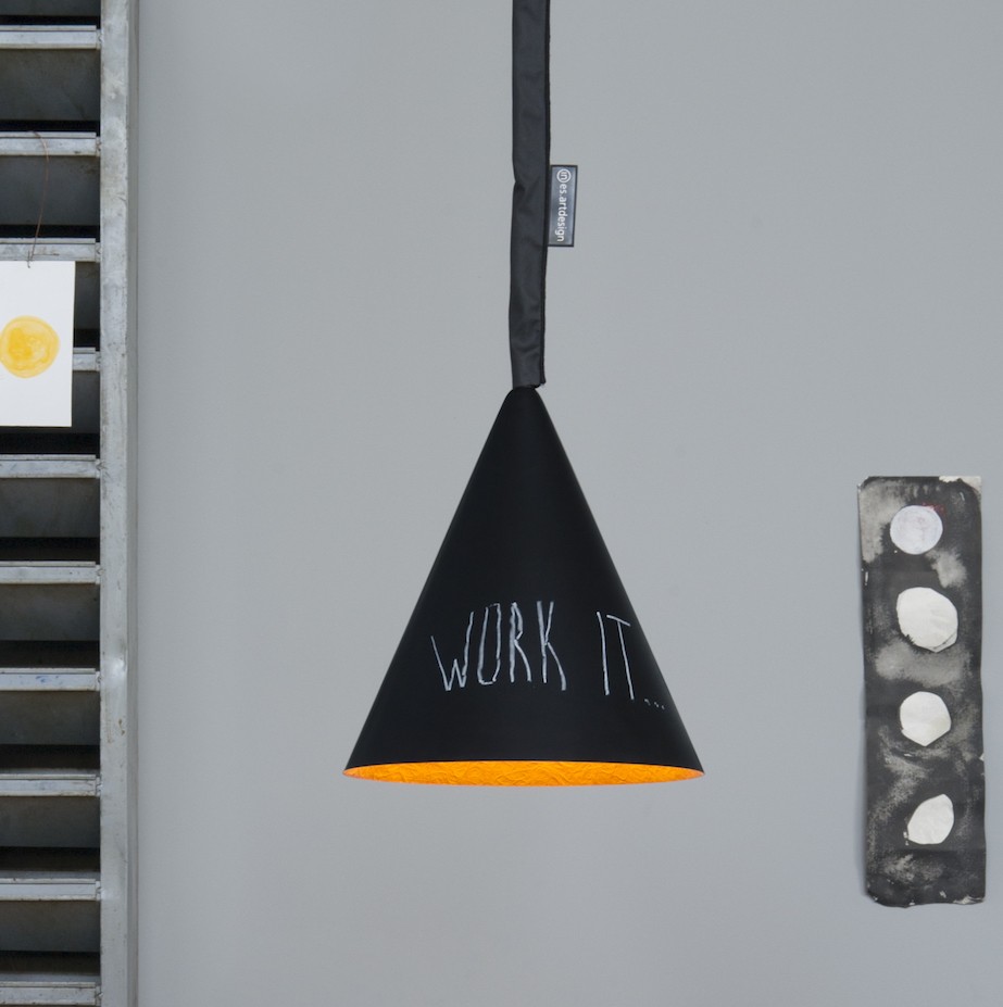 Suspension contemporaine Jazz lavagna avec effet tableau noir personnalisable