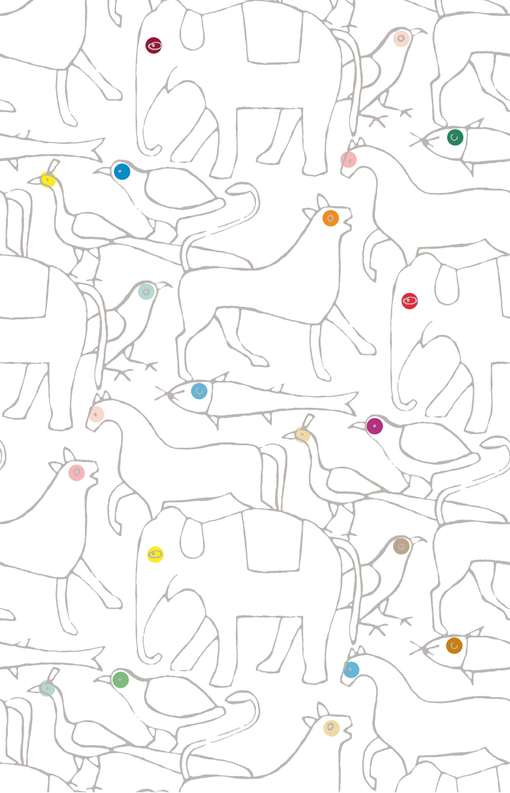 Papier peint design intissé Animals prêt-à-poser en forme d'animaux Papier peint design intissé Animals prêt-à-poser en forme d'animaux