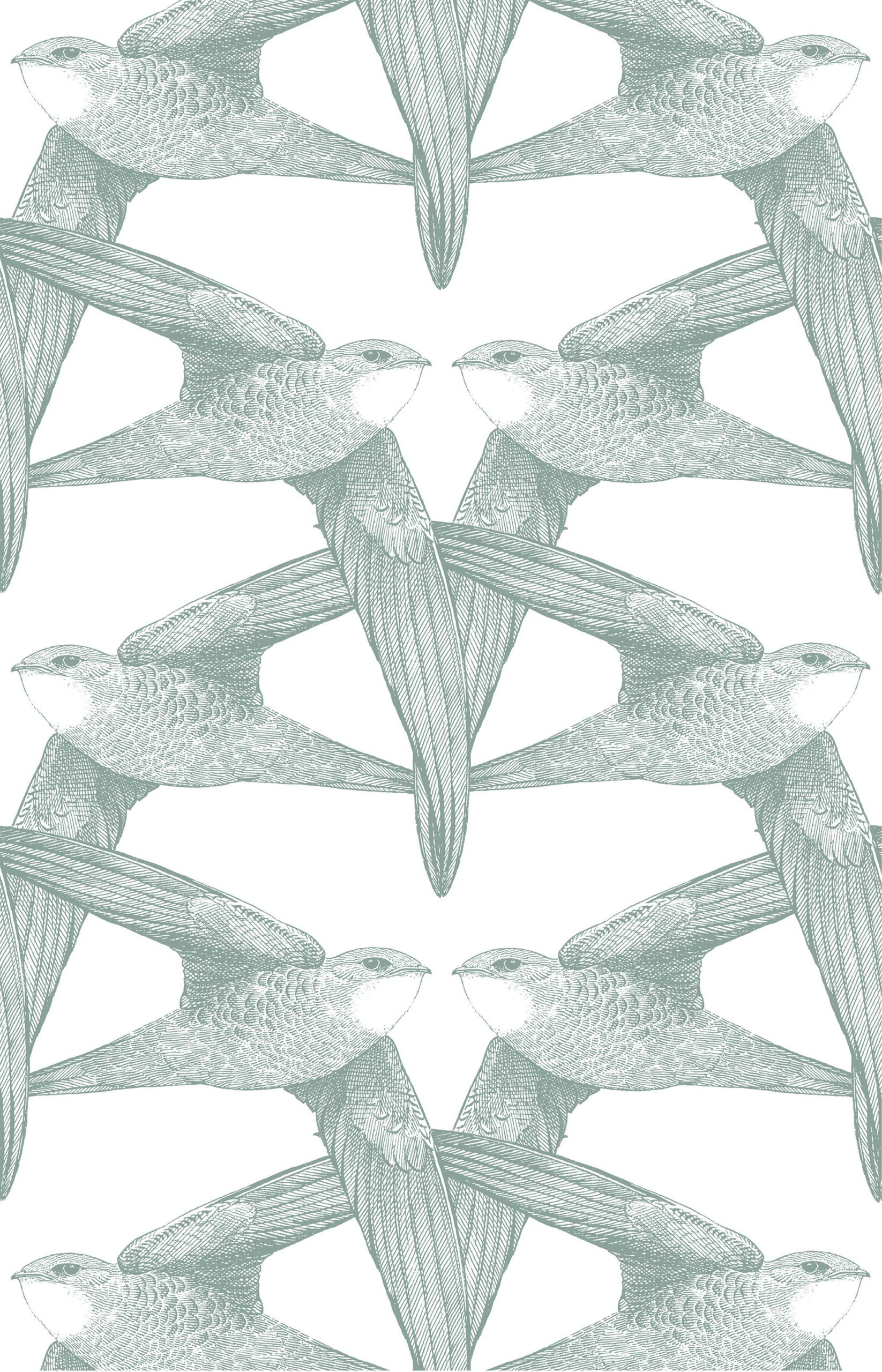 Papier peint design intissé White Birds - grands oiseaux prêt-à-poser Papier peint design intissé White Birds - grands oiseaux prêt-à-poser