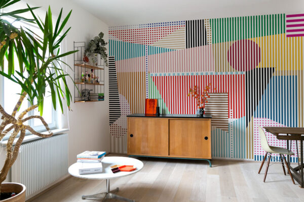 Papier peint design Diabolo prêt-à-poser par Bien fait Paris