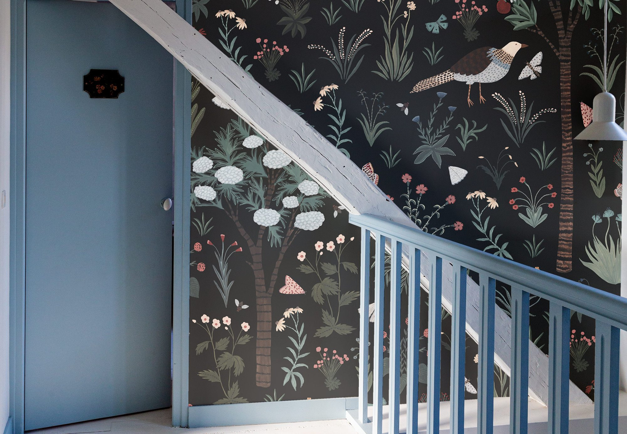 Papier peint design Millefleurs prêt-à-poser par Bien fait Paris