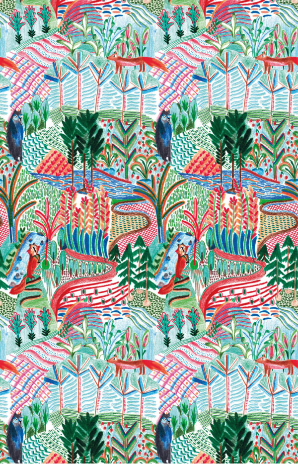 Papier peint design Chicoutimi prêt-à-poser par Bien fait Paris