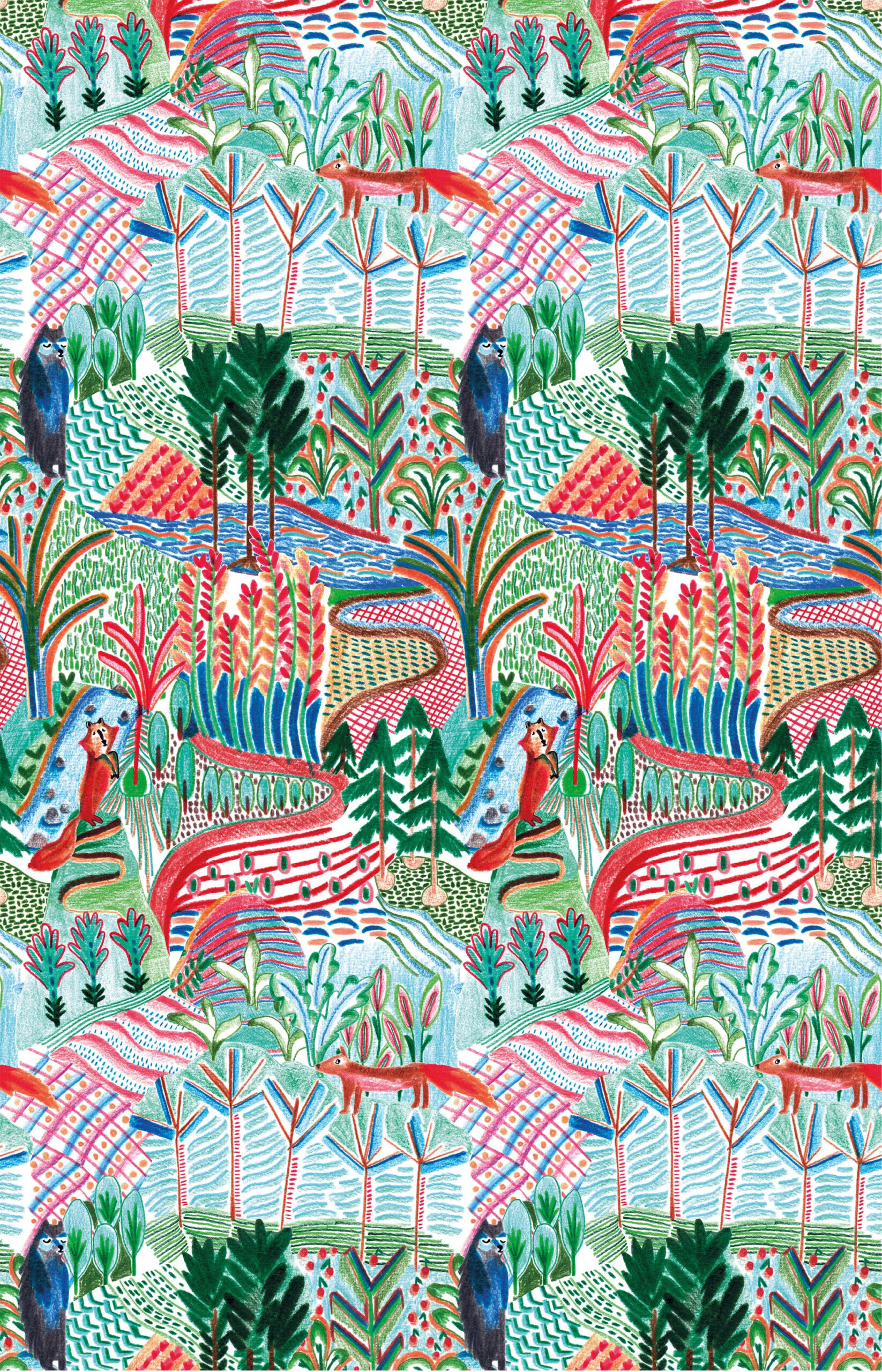 Papier peint design Chicoutimi prêt-à-poser par Bien fait Paris