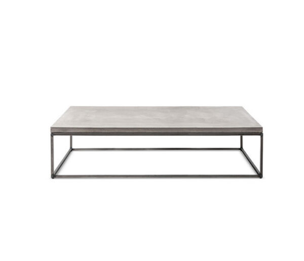 Table basse Perspective XL en métal et plateau en béton au style industriel par Lyon Beton