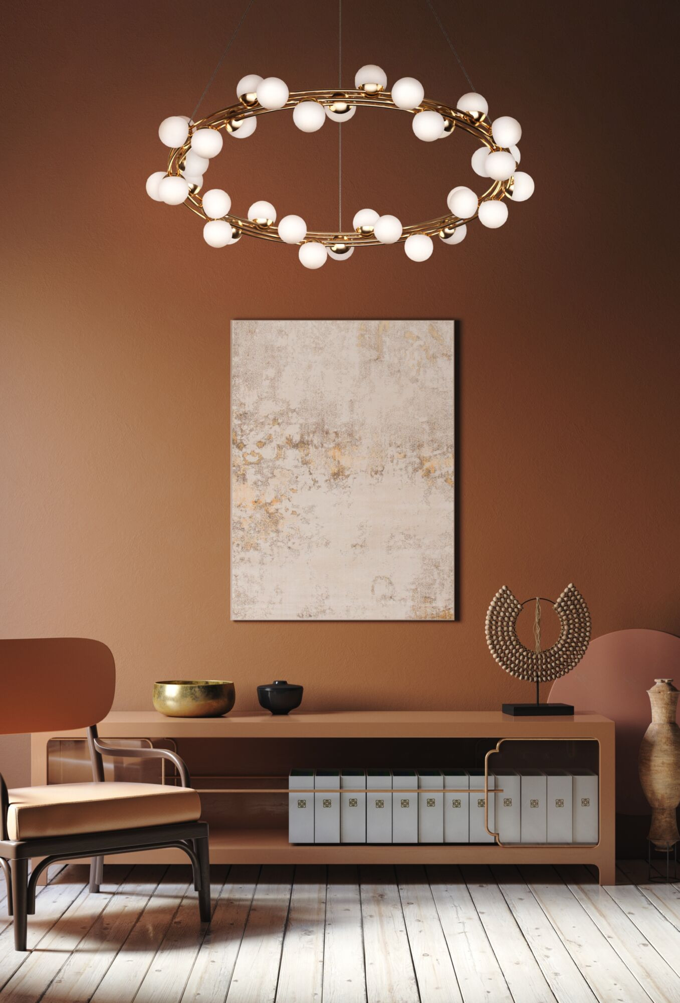 Suspension Tessara en métal au design vintage par Maytoni