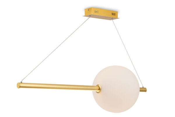 Suspension Freccia S en métal et abat jour en verre au design vintage par Maytoni