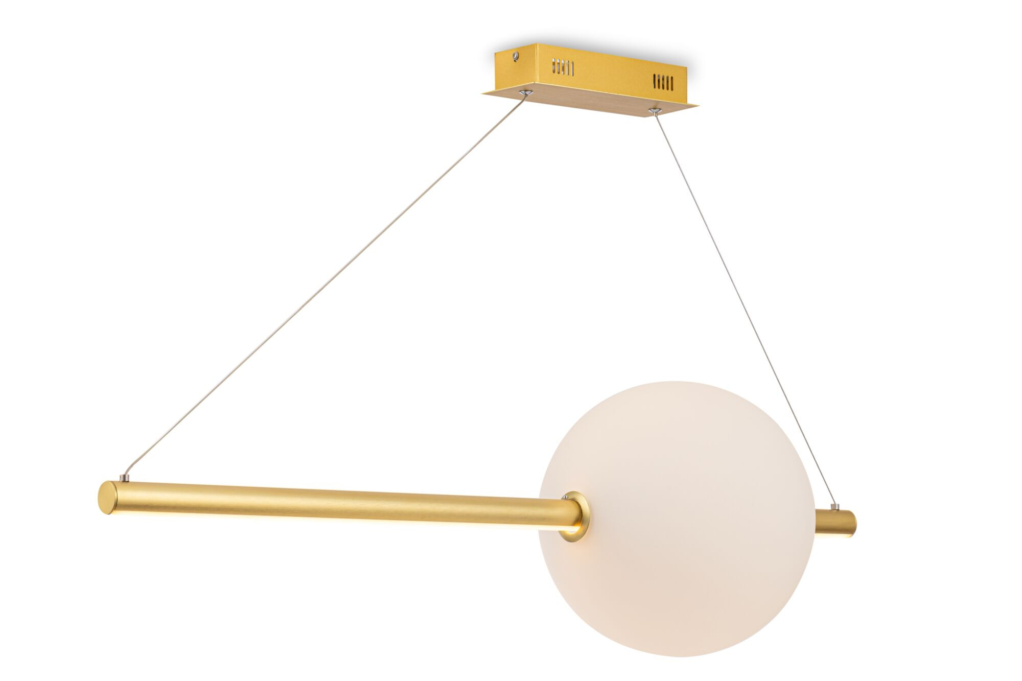 Suspension Freccia S en métal et abat jour en verre au design vintage par Maytoni