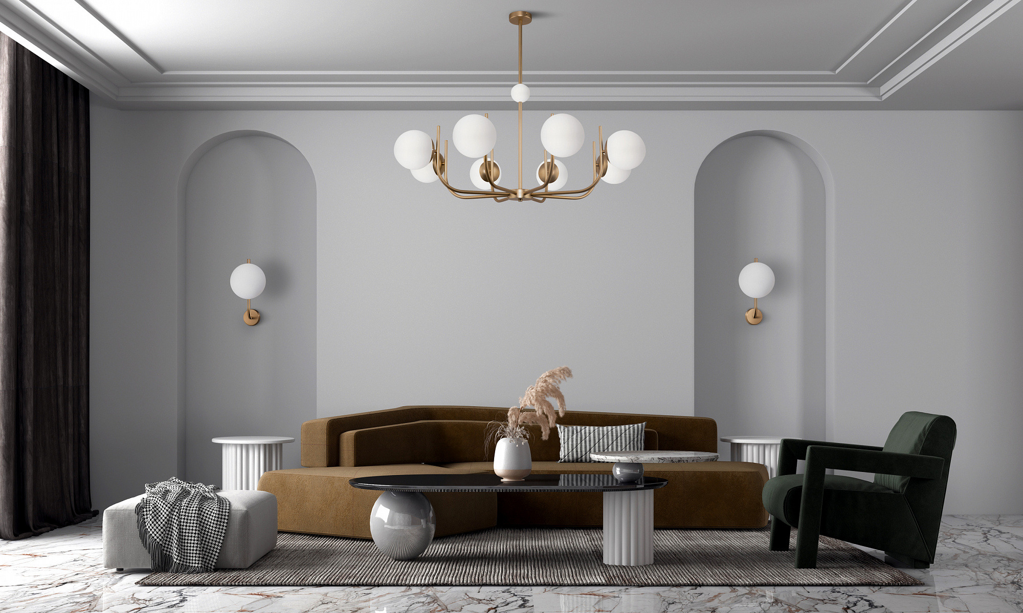 Plafonnier Rendez-vous en métal et verre au design vintage par Maytoni