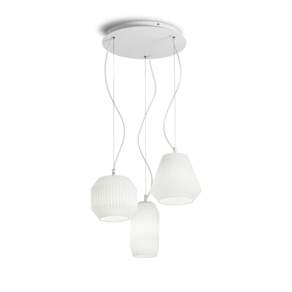 Suspension Origamistyle avec abat-jour en verre soufflé au design contemporain