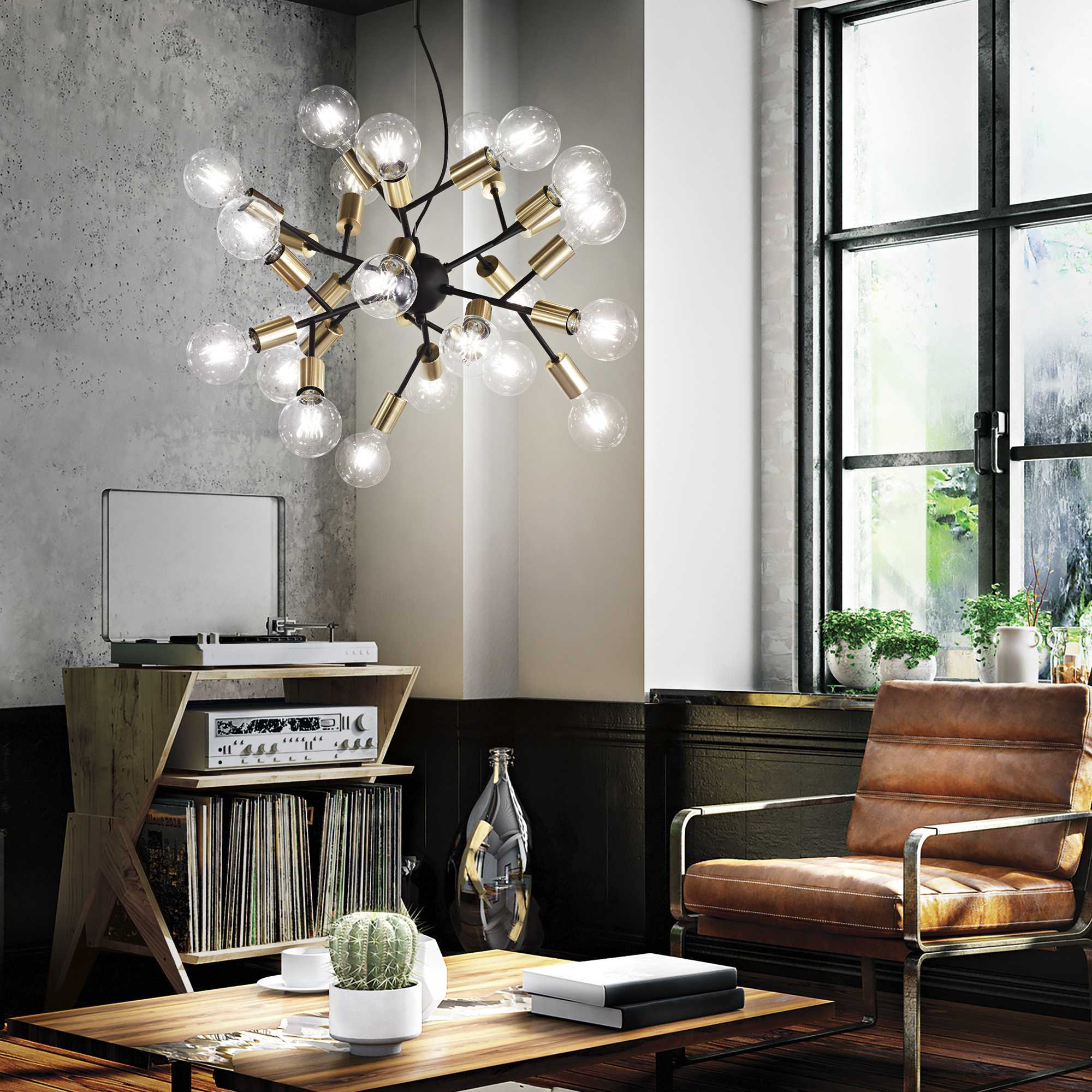 Suspension Brillance avec abat-jour en verre soufflé au design contemporain