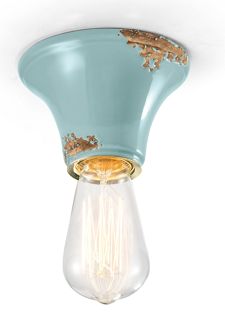 Plafonnier Vintage 10 coloris et 3 diamètres en céramique par Ferroluce