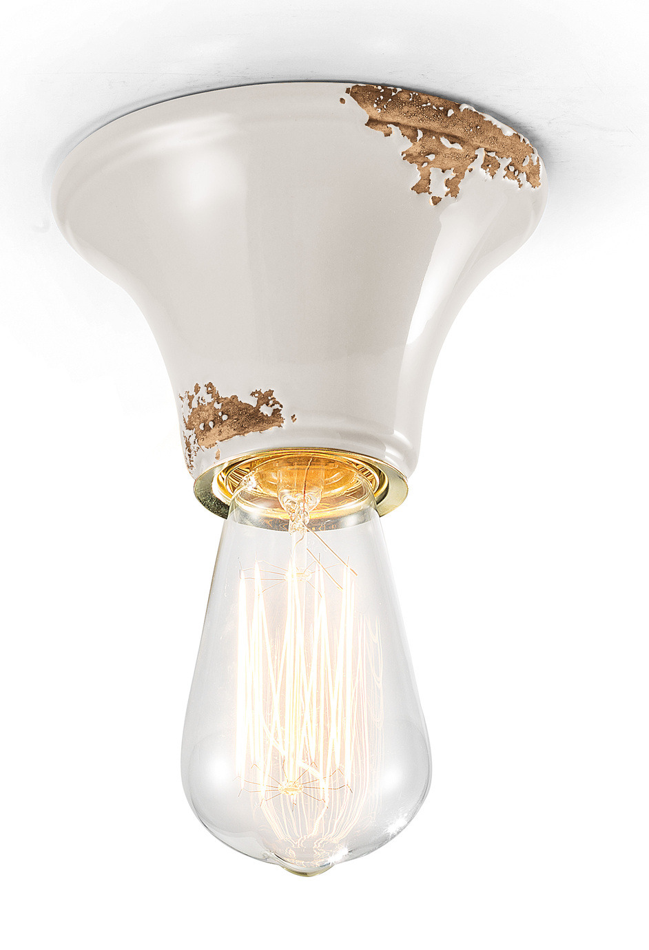 Plafonnier Vintage 10 coloris et 3 diamètres en céramique par Ferroluce