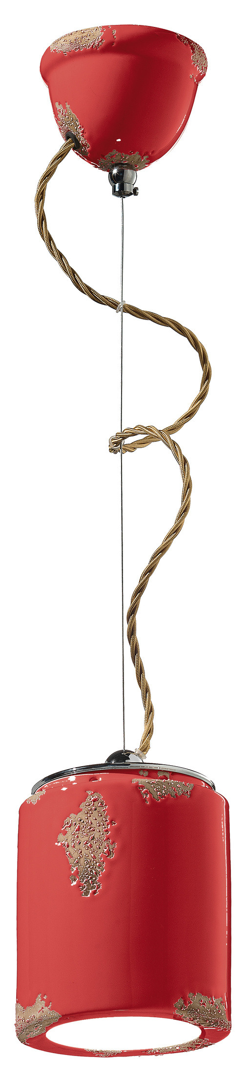 Suspension vintage cylindrique en céramique par Ferroluce Suspension vintage cylindrique en céramique par Ferroluce