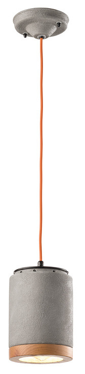 Suspension Mateca industrielle cylindrique en céramique 2 coloris par Ferroluce