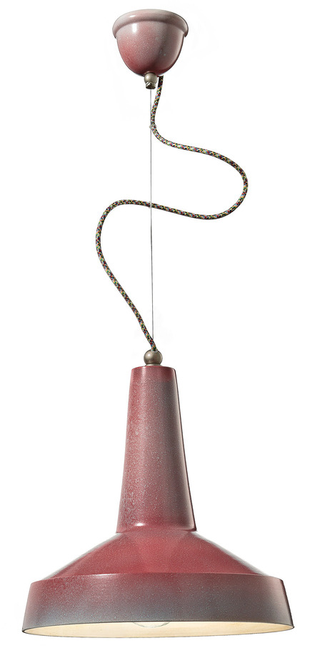 Suspension Vague de style industriel en céramique en 15 coloris par Ferroluce