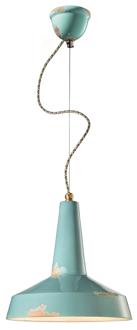 Suspension Vague de style industriel en céramique en 15 coloris par Ferroluce