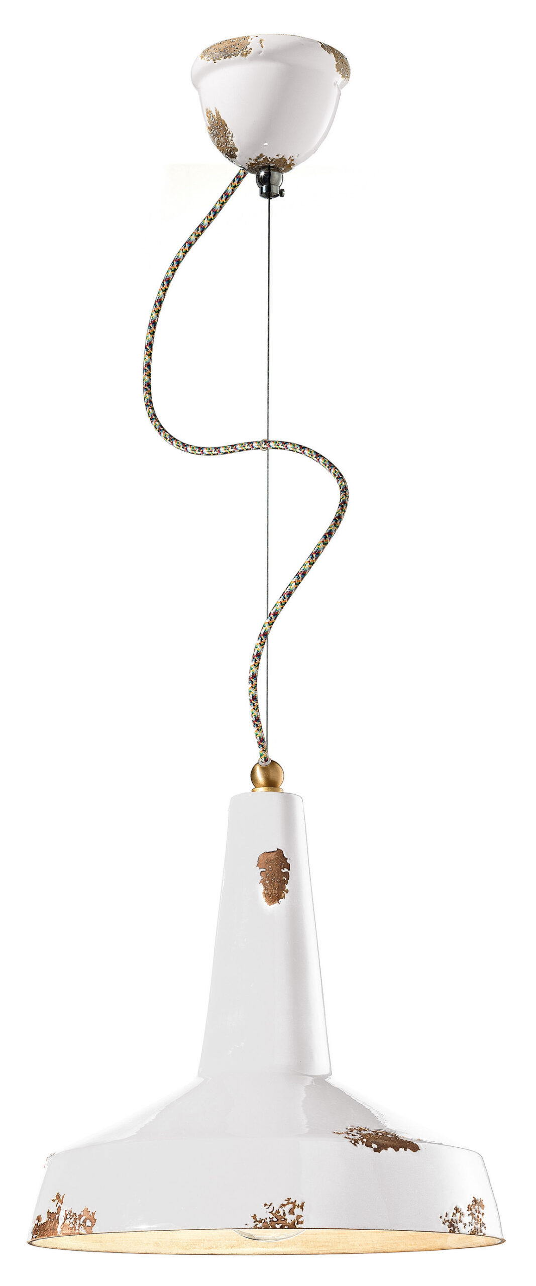 Suspension Vague de style industriel en céramique en 15 coloris par Ferroluce Suspension Vague de style industriel en céramique en 15 coloris par Ferroluce