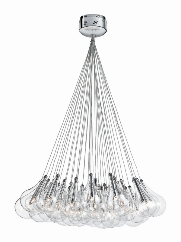 Suspension en grappe Drop Led en verre par Cristian Cubiñá x Alma Light
