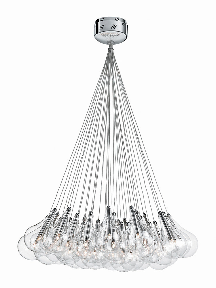Suspension en grappe Drop Led en verre par Cristian Cubiñá x Alma Light