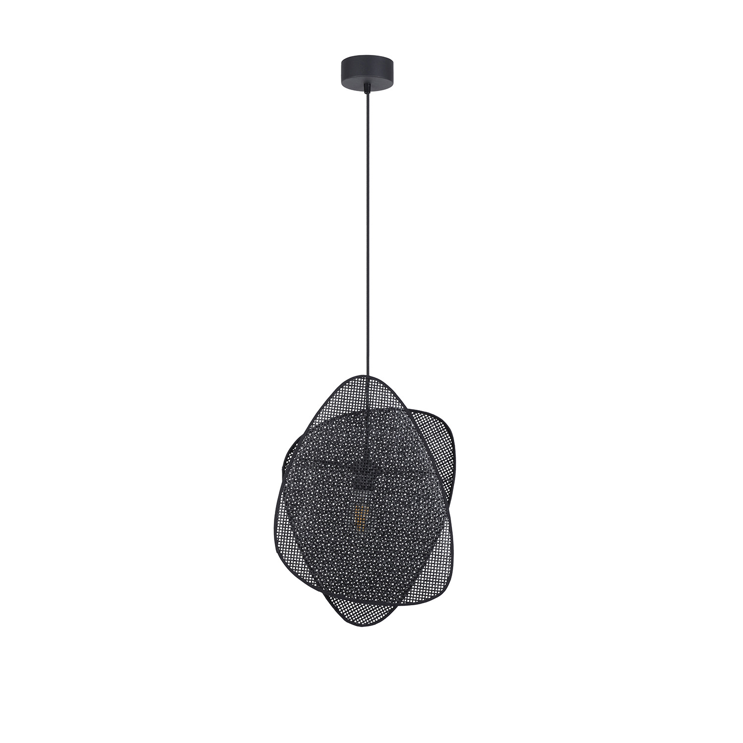 Suspension Screen Cannage noir 2 écrans en cannage par Market Set