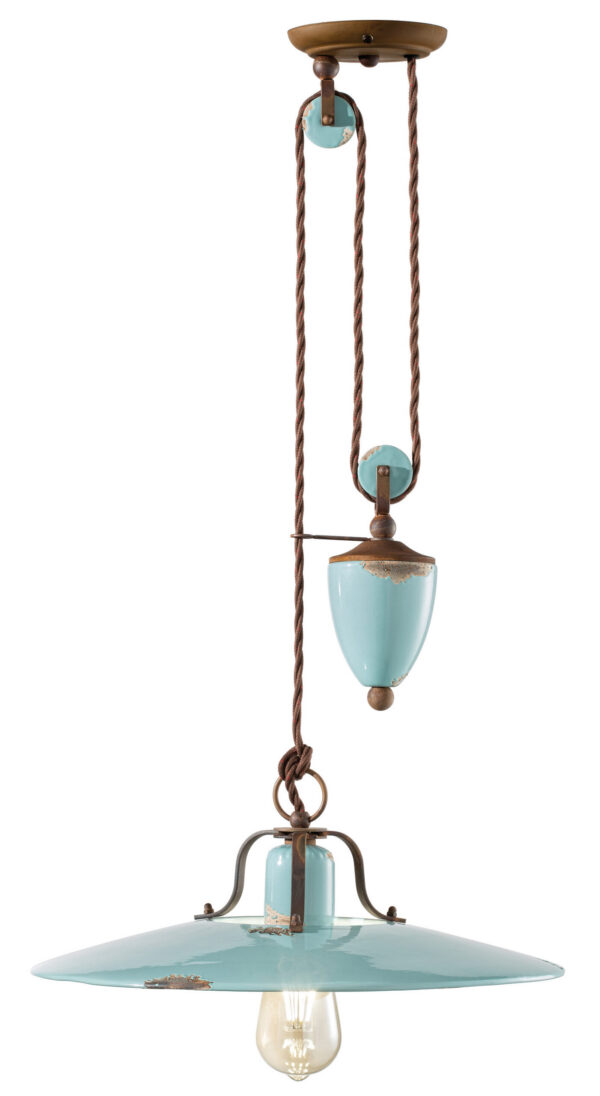 Suspension Country avec contrepoids en céramique émaillée en 10 couleurs par Ferroluce