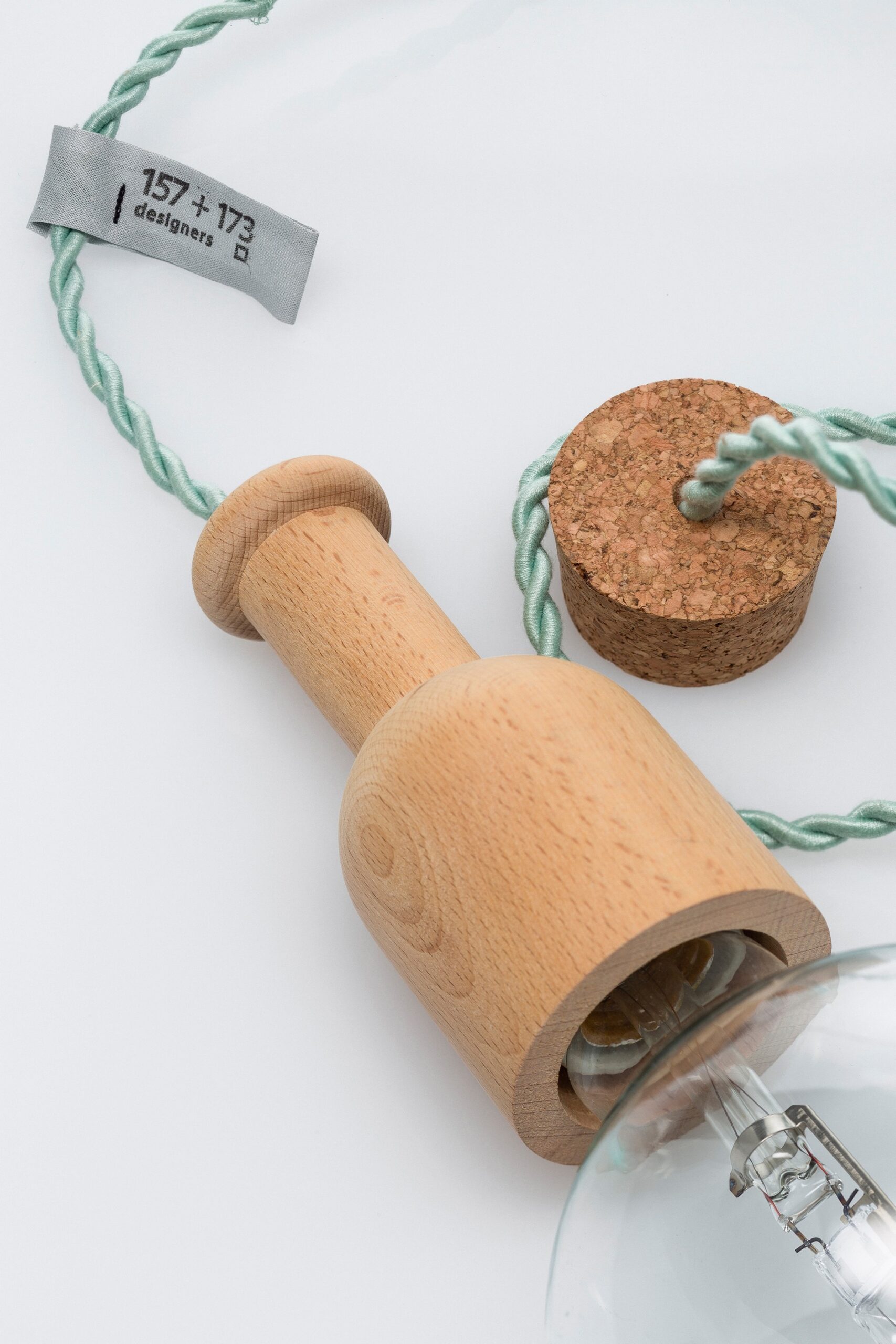 Suspension en bois naturel design Wooden Small Suspension en béton design Concrete Small