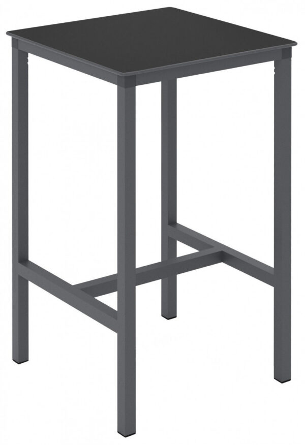 Table Urban T en aluminium anthracite au design contemporain par Ezpeleta