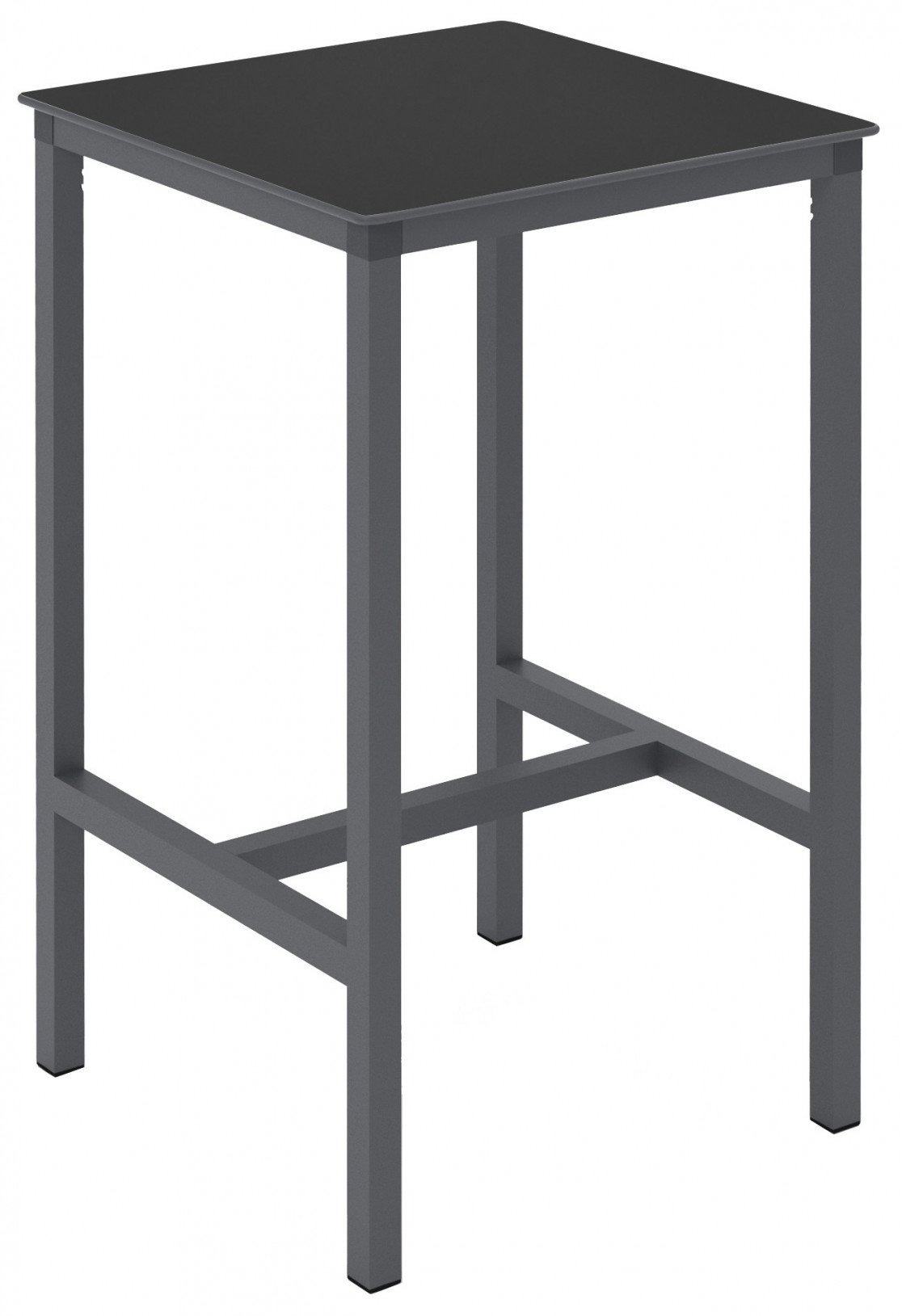 Table Urban T en aluminium anthracite au design contemporain par Ezpeleta