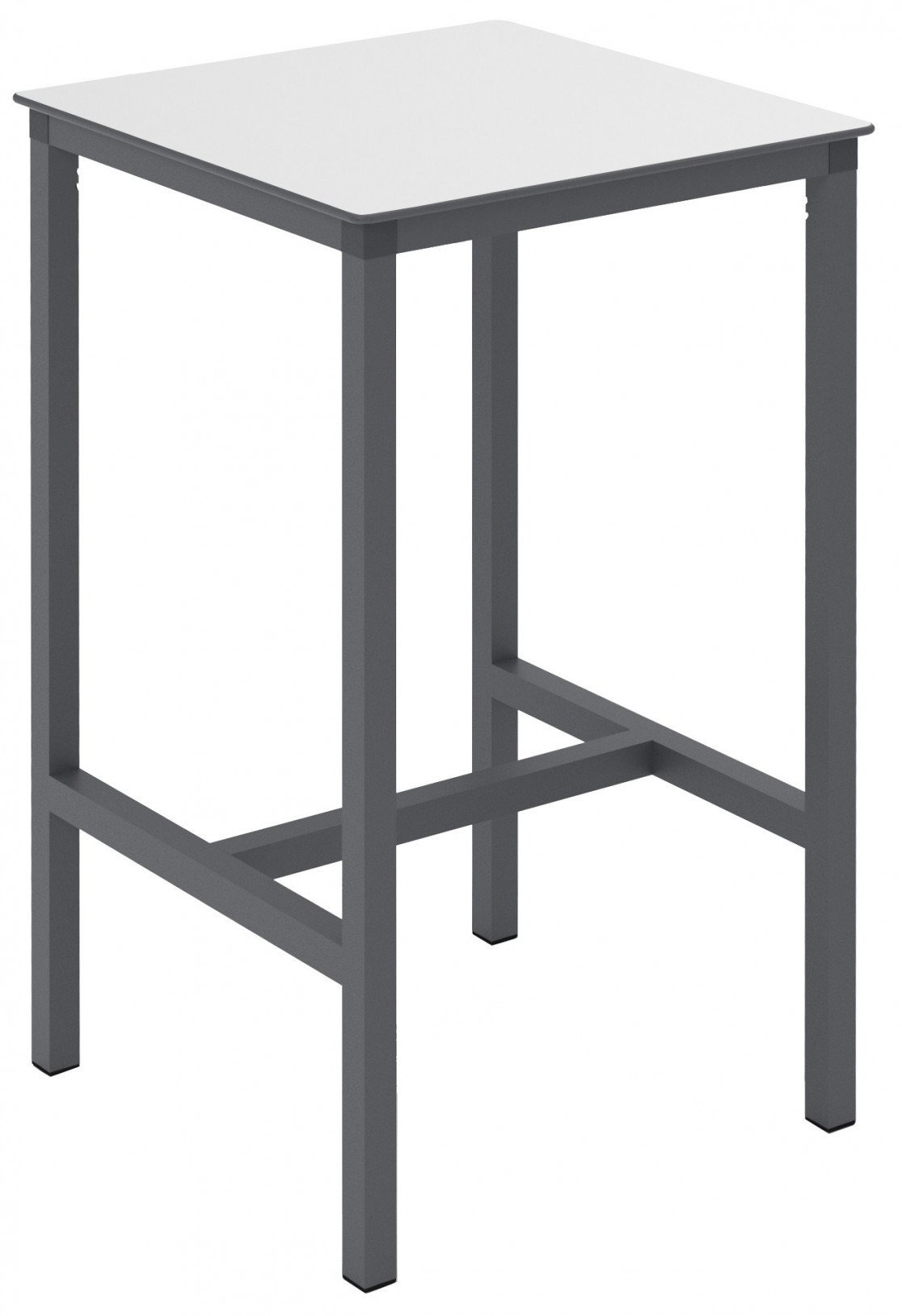 Table Urban T en aluminium anthracite au design contemporain par Ezpeleta