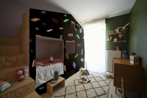 Papier peint design intissé Carlton Noir au design original