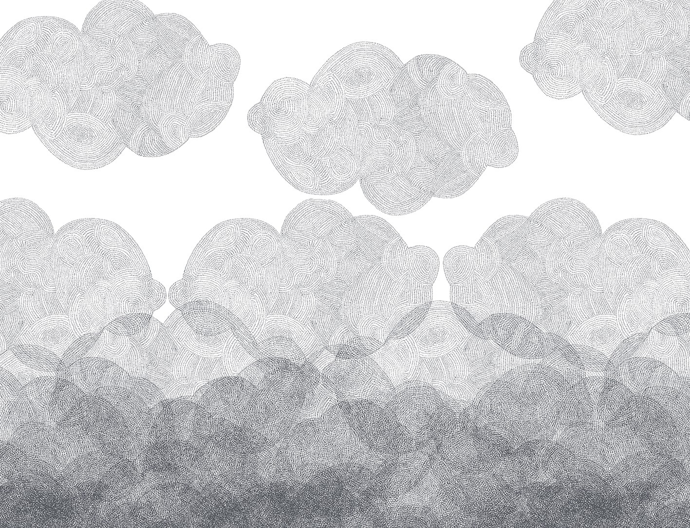 Papier peint design intissé Cloudy nuage prêt-à-poser